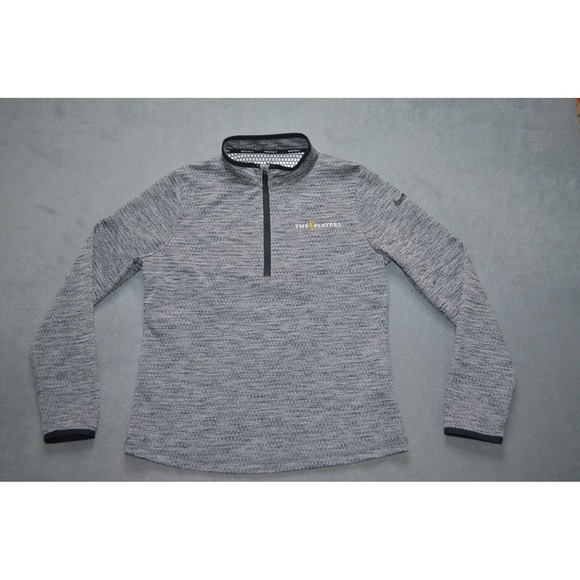 Nike Girls‎ Size L Dri-Fit  1/2 Zip Activewear Pullover Gray TPC The Players - Picture 1 of 10
